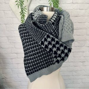 Mix Print Knit Scarf